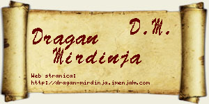 Dragan Mirdinja vizit kartica